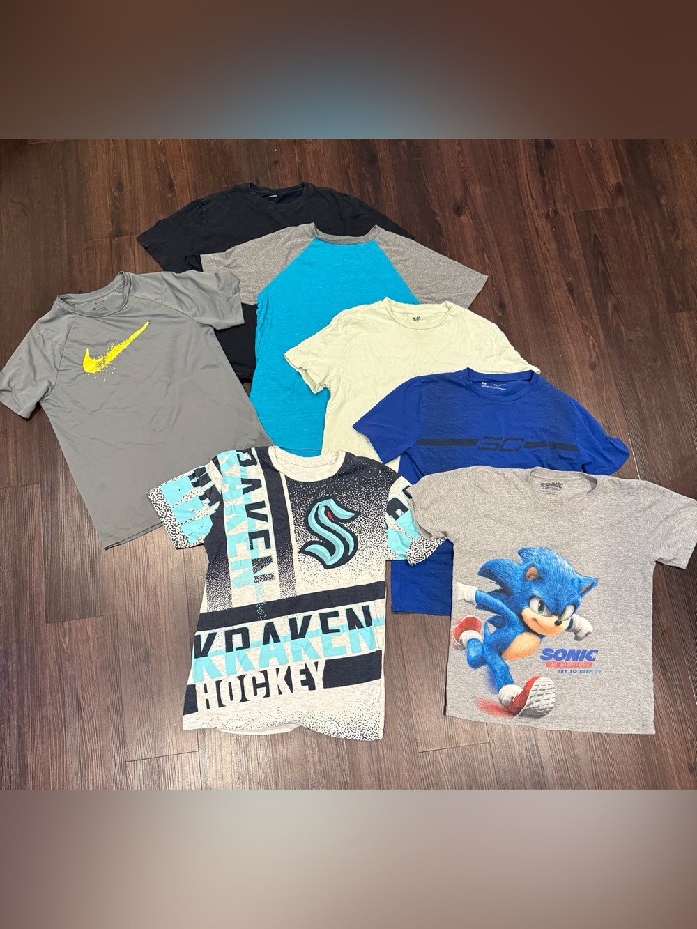 Kids Blue & Gray Kraken Hockey Graphic Tee - Unbranded